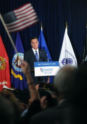 Presidential Candidate Governor Mitt Romney Campaigns in Virginia